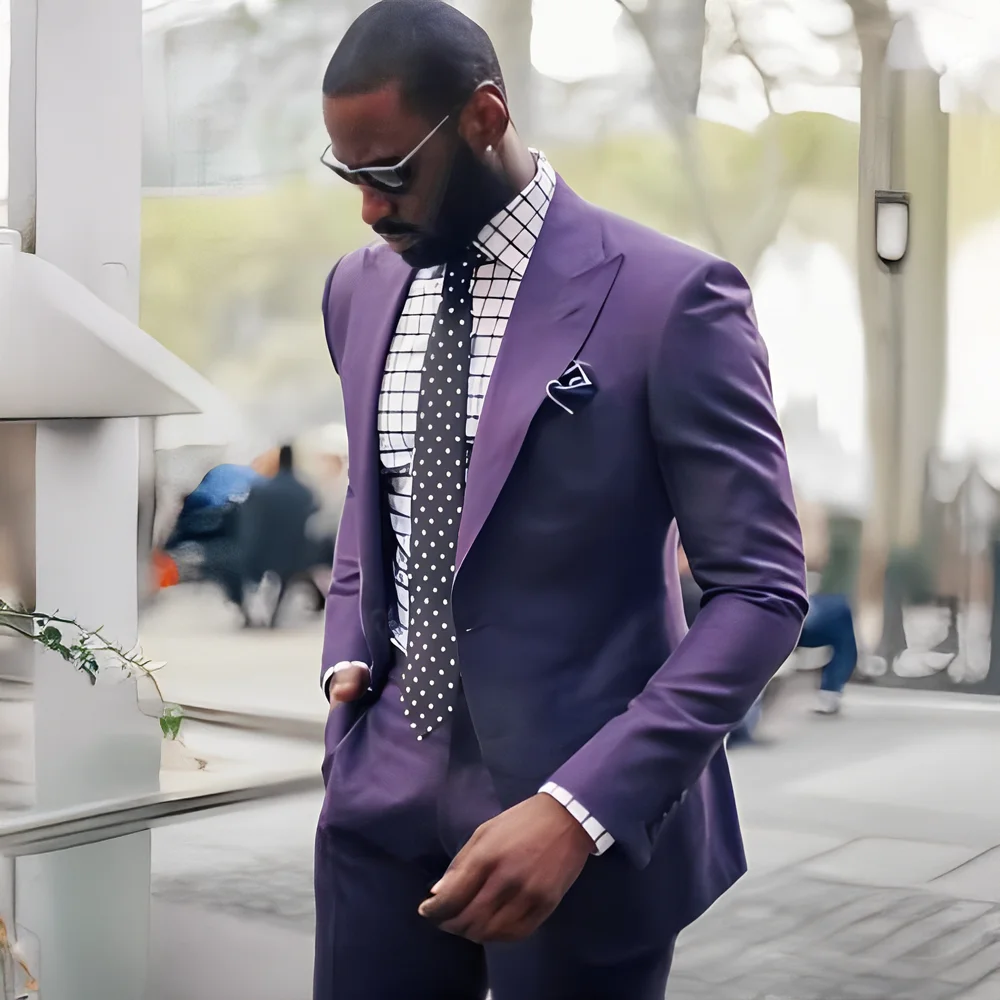Purple Men's Suit 2 Piece Wedding Groom Tuxedo Elegant Men's Business Office Work Clothes XS-5XL
Purple Men's Suit 2 Piece Wedding Groom Tuxedo Elegant Men's Business Office Work Clothes XS-5XL