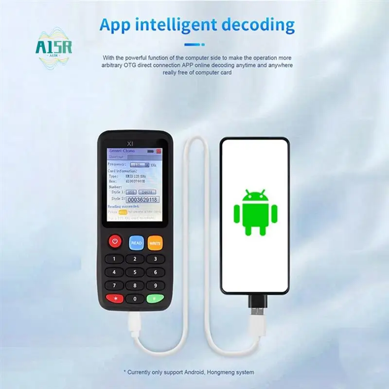 A15R -X7 RFID Smart Chip NFC Decoder Duplicator Reader Writer+5XUID Keychain Tag Copier 125Khz 13.56Mhz Badge Token Clone Card
A15R -X7 RFID Smart Chip NFC Decoder Duplicator Reader Writer+5XUID Keychain Tag Copier 125Khz 13.56Mhz Badge Token Clone Card