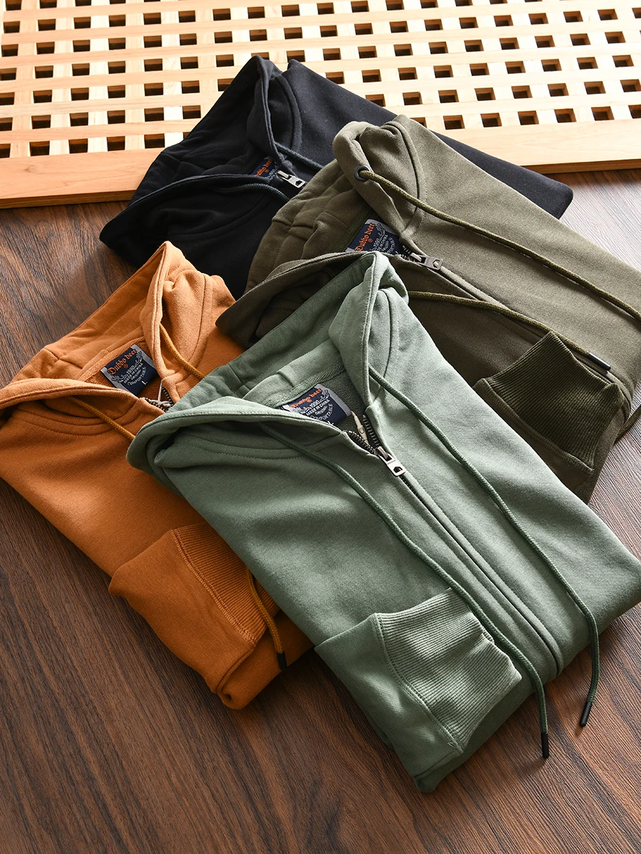 High-Quality Pure Cotton Hooded Sweatshirt Jacket for Men Autumn Casual Wear Comfortable Loose Fit Youthful Style
High-Quality Pure Cotton Hooded Sweatshirt Jacket for Men Autumn Casual Wear Comfortable Loose Fit Youthful Style