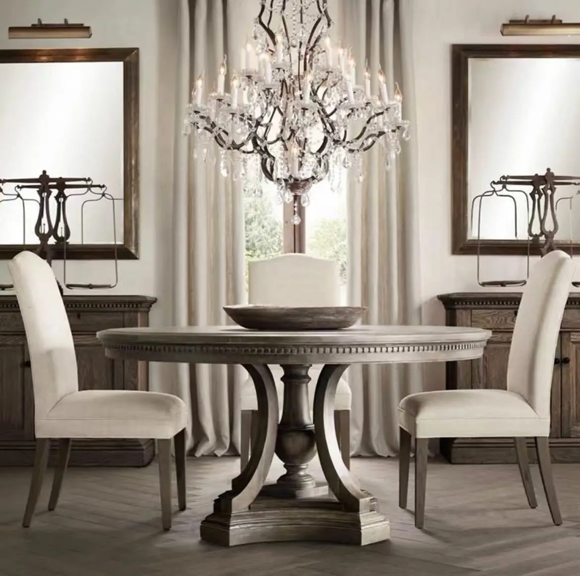 Household living room Villa all solid wood round dining table
Household living room Villa all solid wood round dining table