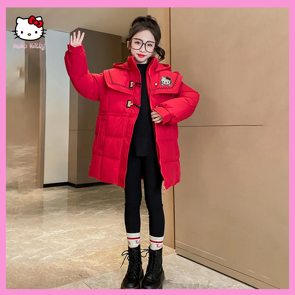 Куртка для девочек Hellokitty с аниме Sanrioed, утепленная модная утепленная куртка средней длины с меховым воротником и капюшоном, хлопковая ветровка
Куртка для девочек Hellokitty с аниме Sanrioed, утепленная модная утепленная куртка средней длины с меховым воротником и капюшоном, хлопковая ветровка