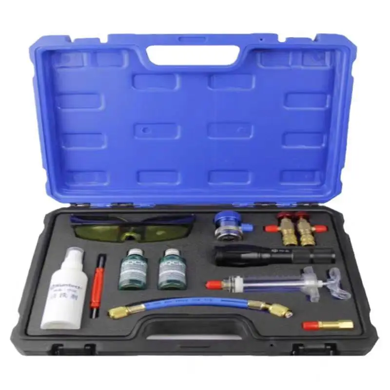 KT6546 Tool Air Conditioning System Leak Detection Kit Ultraviolet Air Conditioning Leak Detection Fluorescent Agent
KT6546 Tool Air Conditioning System Leak Detection Kit Ultraviolet Air Conditioning Leak Detection Fluorescent Agent