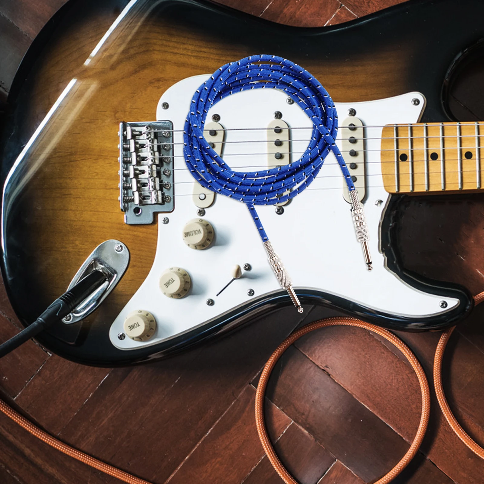 Electric Guitar Audio Cable 6 35mm Connector Blue Shielding Compatible Amp Cord Pedal Cables Instrument Wire
Electric Guitar Audio Cable 6 35mm Connector Blue Shielding Compatible Amp Cord Pedal Cables Instrument Wire