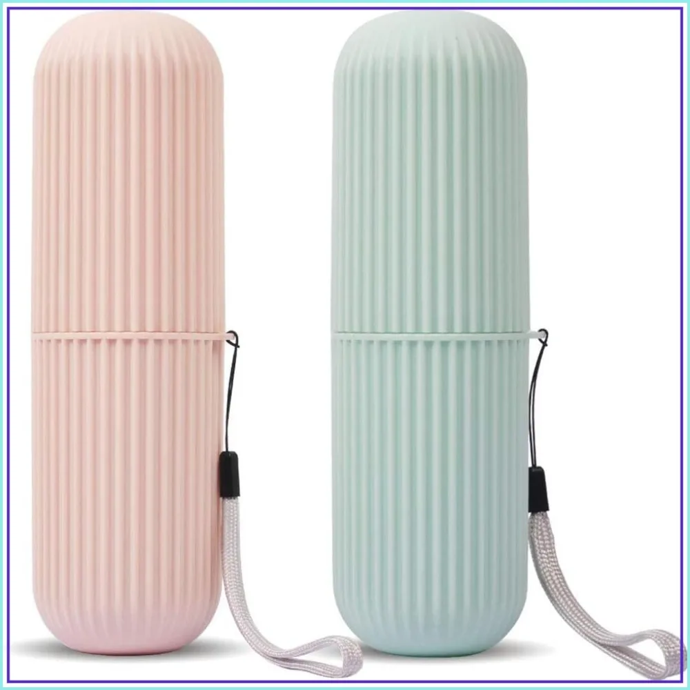 Travel Toothbrush Case for Soft Toothbrush Up to 7.4 inch, Portable Holder for Camping, Home, School, Bathroom (Green, Pink)
Travel Toothbrush Case for Soft Toothbrush Up to 7.4 inch, Portable Holder for Camping, Home, School, Bathroom (Green, Pink)