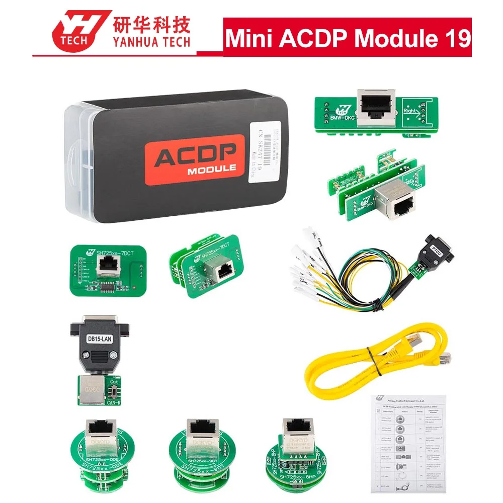 Yanhua ACDP SH725XX Gearbox/Transmission TCM Clone Module 19 with License A000 for ZF 8HP DQ380 DQ381 DQ500 9GT 7DCT TEMIC DKG
Yanhua ACDP SH725XX Gearbox/Transmission TCM Clone Module 19 with License A000 for ZF 8HP DQ380 DQ381 DQ500 9GT 7DCT TEMIC DKG