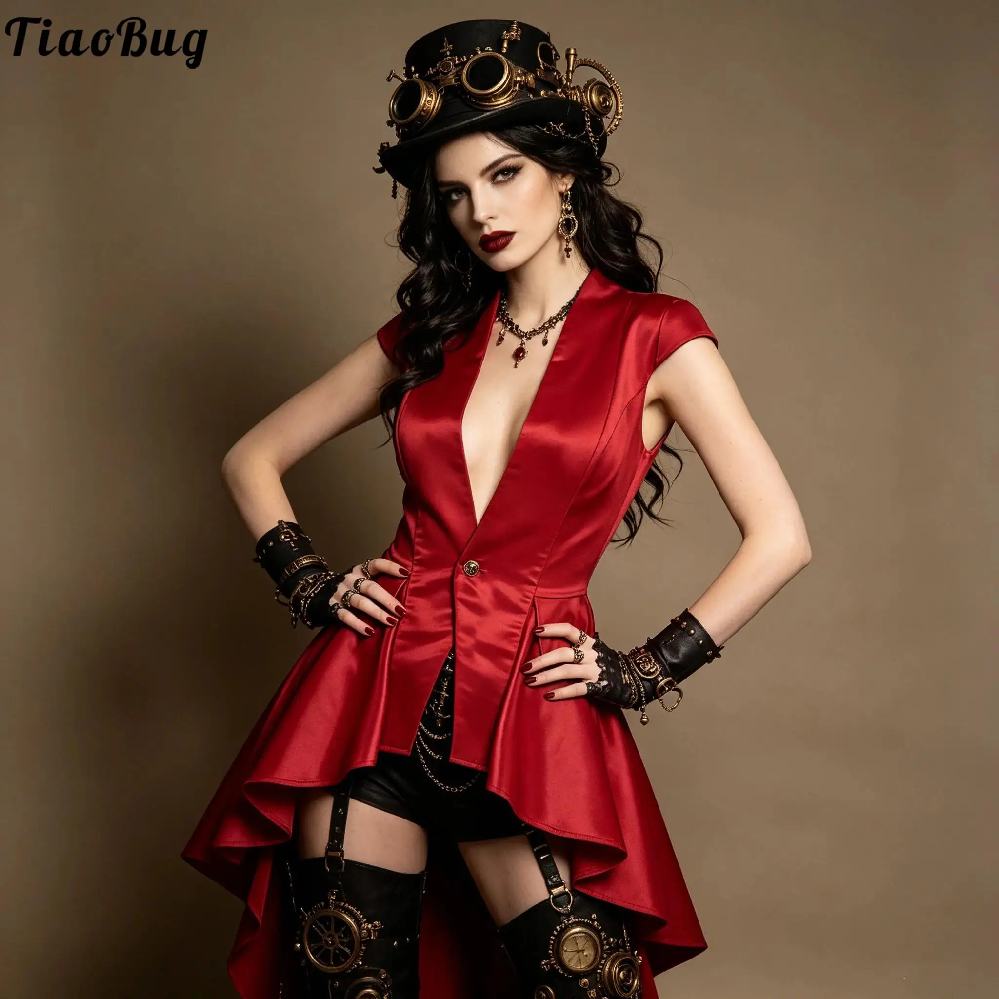 Women Gothic Steampunk Victorian Dress-up Costume Jacket Carnival Clubwear Cap Sleeves Button Coat for Halloween Cocktail Party
Women Gothic Steampunk Victorian Dress-up Costume Jacket Carnival Clubwear Cap Sleeves Button Coat for Halloween Cocktail Party