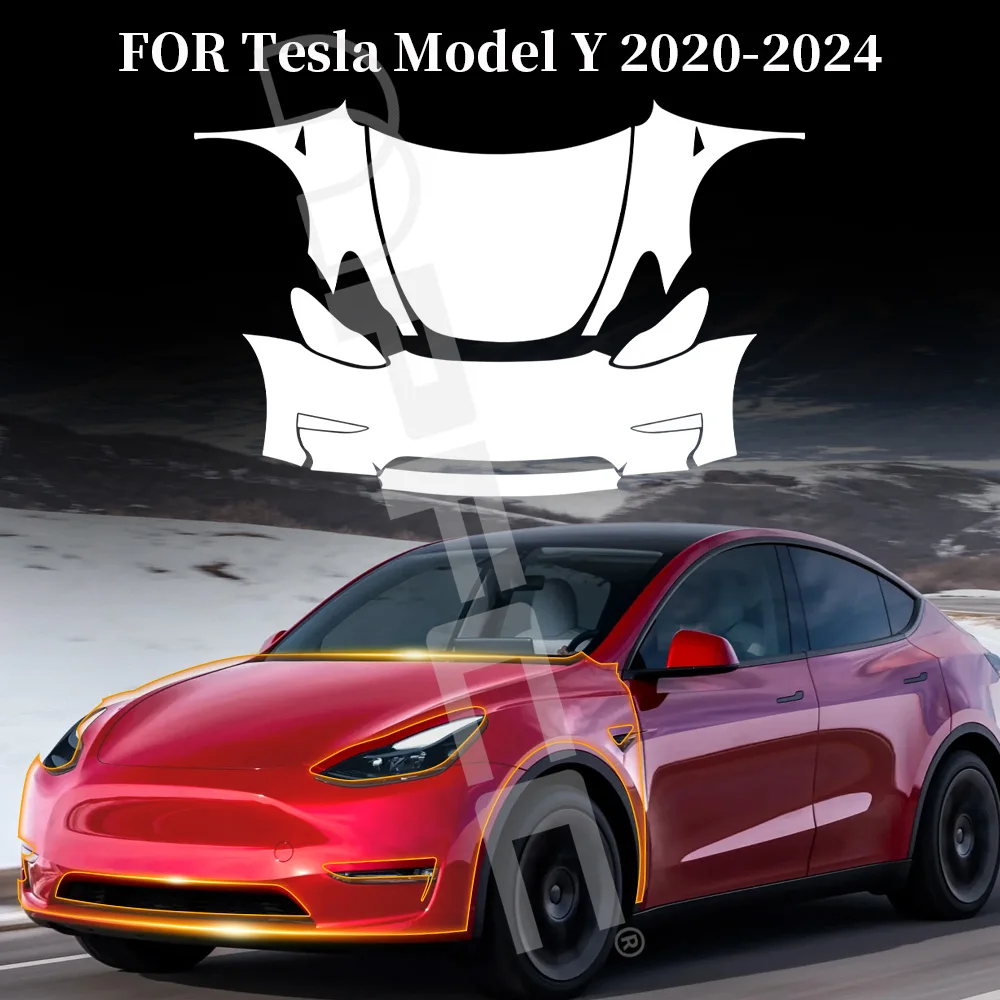 For Tesla Model Y 2020-2024 9Mil TPU Paint Protection Film Anti-scratch Clear Bra Car Body Pre-cut PPF Resistant Invisible Kit
For Tesla Model Y 2020-2024 9Mil TPU Paint Protection Film Anti-scratch Clear Bra Car Body Pre-cut PPF Resistant Invisible Kit
