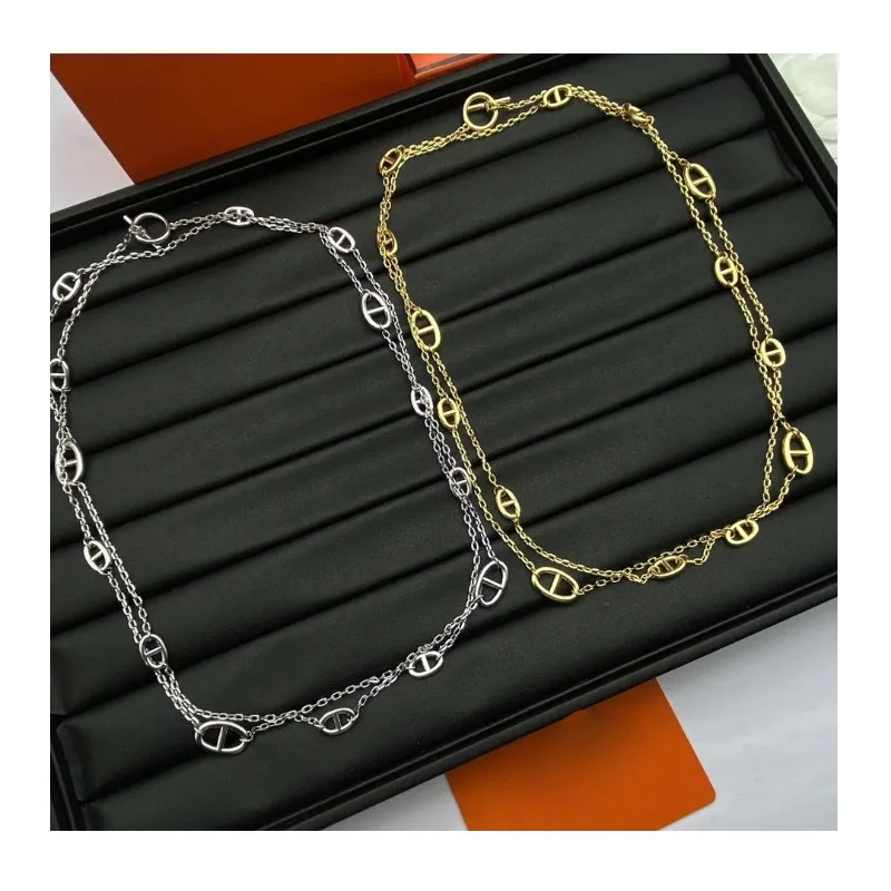 High Version Classic Retro Pig Nose Letter Sweater Chain Women's High Sense Personality Versatile Light Luxury Necklace
High Version Classic Retro Pig Nose Letter Sweater Chain Women's High Sense Personality Versatile Light Luxury Necklace