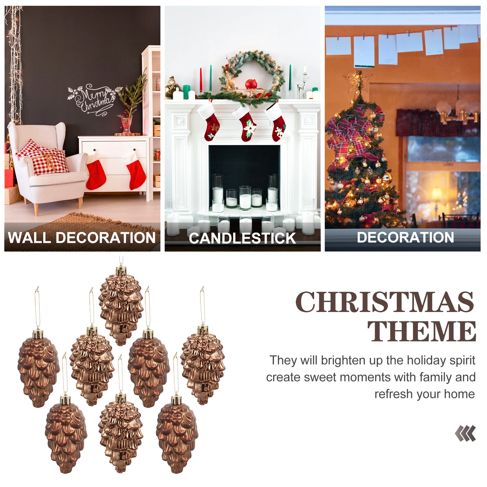8pcs Christmas Pine Cone Ornaments Decorations Tree Party Pine Cone Hanging Decor Xmas Tree Pendant Plastic Lightweight
8pcs Christmas Pine Cone Ornaments Decorations Tree Party Pine Cone Hanging Decor Xmas Tree Pendant Plastic Lightweight