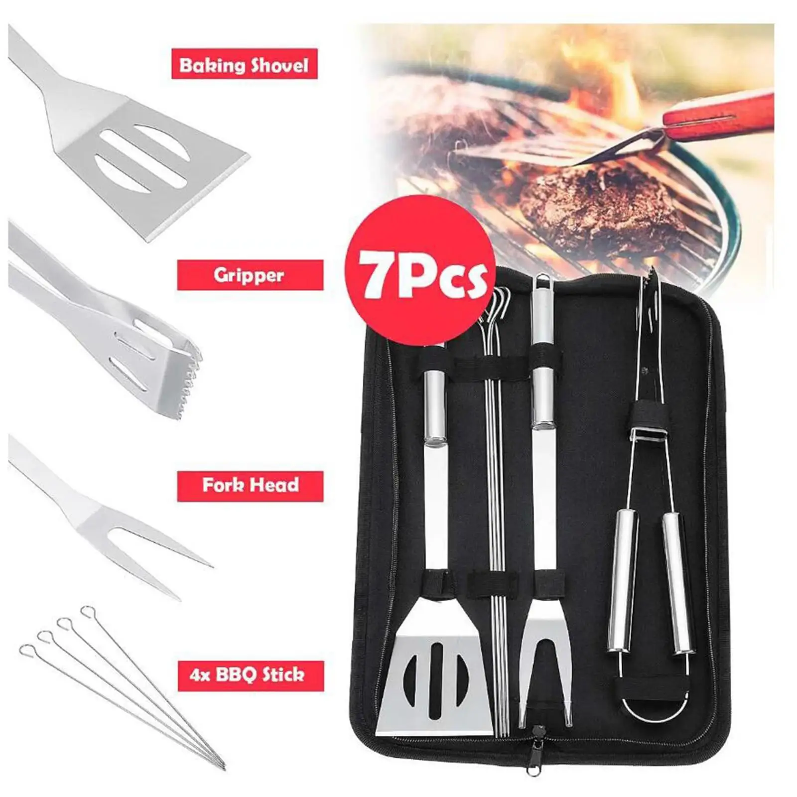 barbecue Tool Fork Skewers Barbecue Grilling in Portable Bag
barbecue Tool Fork Skewers Barbecue Grilling in Portable Bag