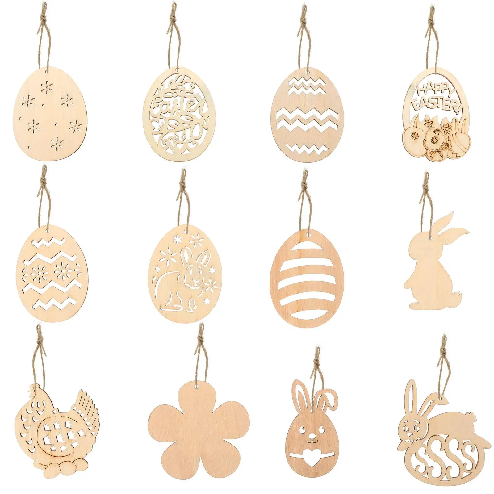 48 Pcs Unfinished Wooden Slices Easter Craft Set Kids Projects Smooth Lightweight Cartoon Wood Decor Home Party
48 Pcs Unfinished Wooden Slices Easter Craft Set Kids Projects Smooth Lightweight Cartoon Wood Decor Home Party