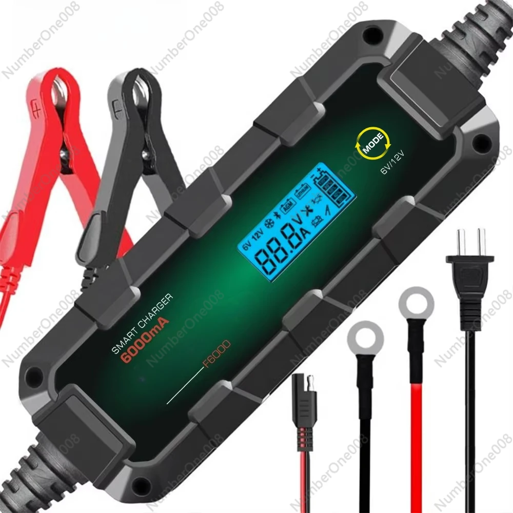 6A Smart Battery Charger 12V 8-Stage for LiFePO4 Lithium Lead Acid Automotive Repair Maintainer Desulfator
6A Smart Battery Charger 12V 8-Stage for LiFePO4 Lithium Lead Acid Automotive Repair Maintainer Desulfator