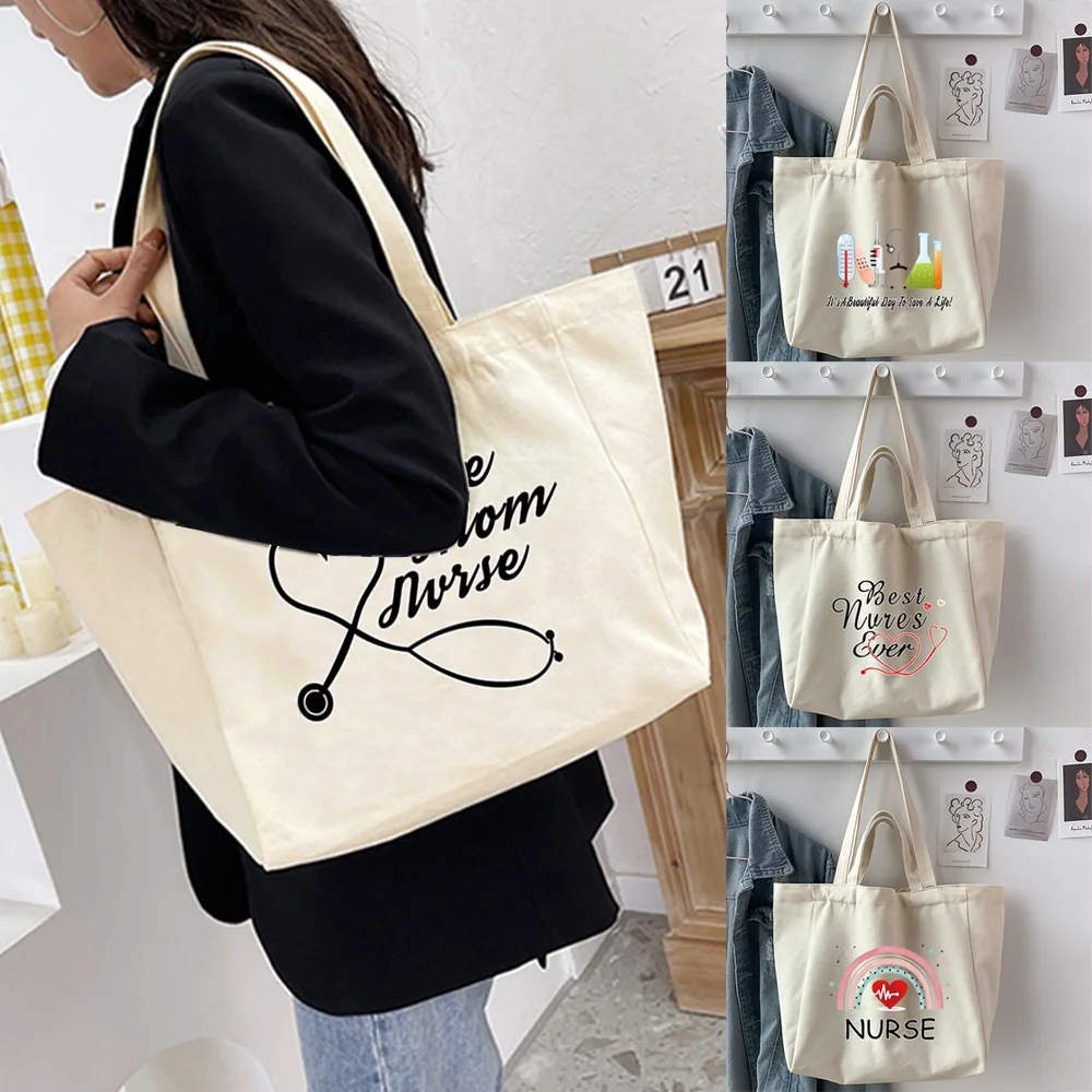 Canvas Shopping Bag 2025 Large Capacity Conventional Tote Bag Fashion Nurse Printing Women's Shoulder Bag Simple Bags
Canvas Shopping Bag 2025 Large Capacity Conventional Tote Bag Fashion Nurse Printing Women's Shoulder Bag Simple Bags