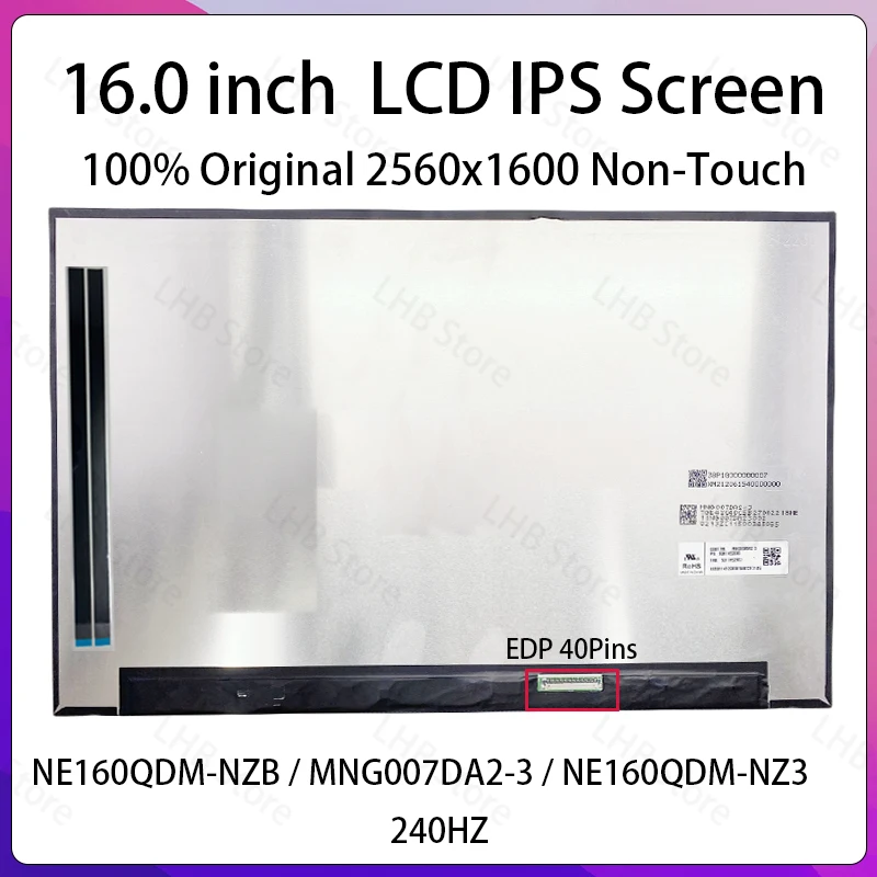 16" 240Hz LCD Screen NE160QDM-NZB MNG007DA2-3 For Lenovo Legion Pro 5 16ADR10 16IAX10 16IRX10 16IRX9 16ARX8 16IRX8 Display Panel
16" 240Hz LCD Screen NE160QDM-NZB MNG007DA2-3 For Lenovo Legion Pro 5 16ADR10 16IAX10 16IRX10 16IRX9 16ARX8 16IRX8 Display Panel