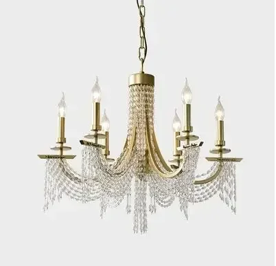 American living room dining room French light luxury lamps country simple art bedroom candle crystal led chandelier
American living room dining room French light luxury lamps country simple art bedroom candle crystal led chandelier