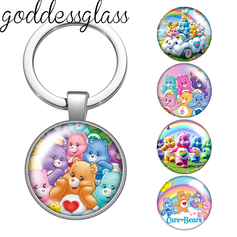 MINISO Care Bears cartton bear rainbow photo glass cabochon keychain Bag Car key chain Ring Holder Charms keychains earrings
MINISO Care Bears cartton bear rainbow photo glass cabochon keychain Bag Car key chain Ring Holder Charms keychains earrings