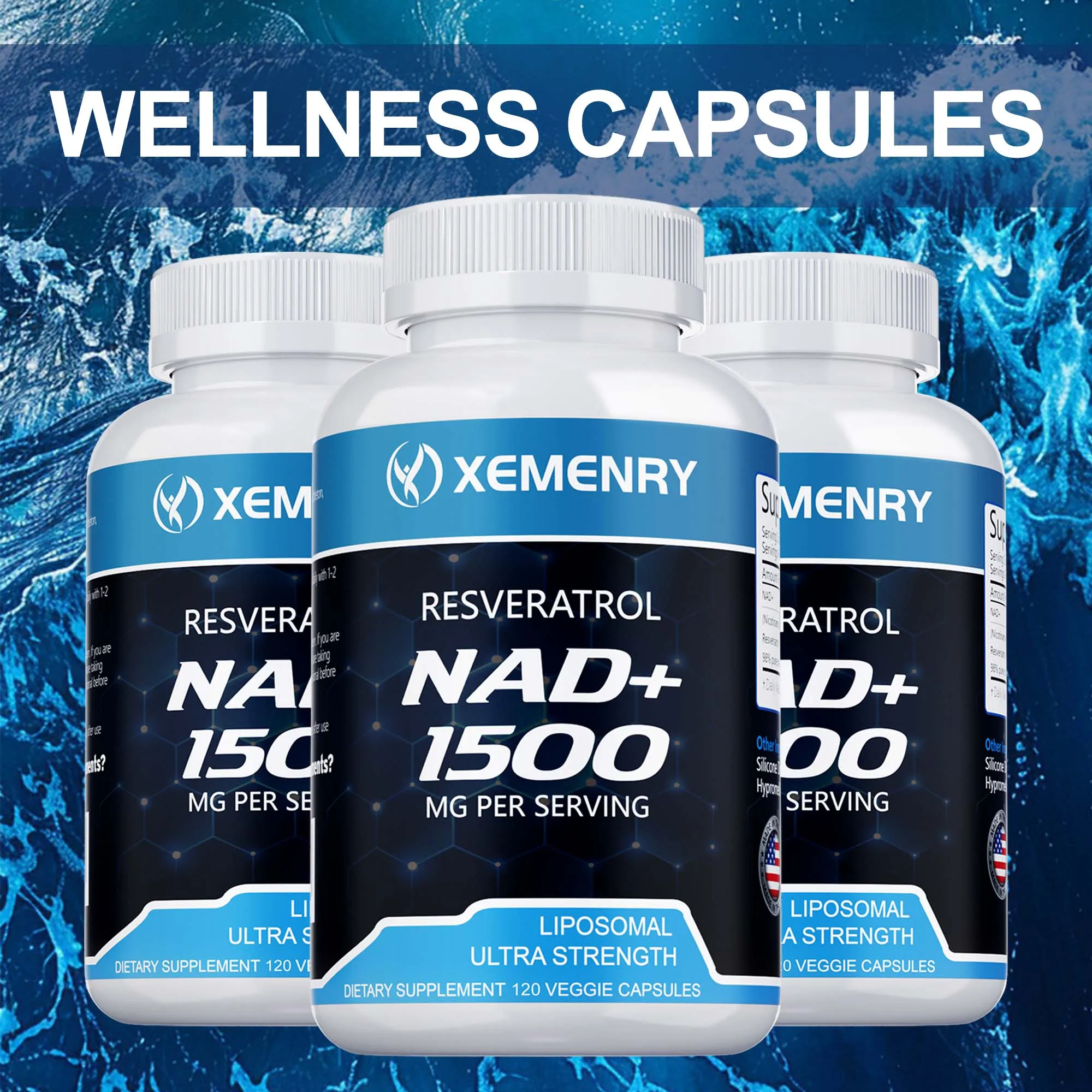 NAD + Resveratrol - Anti-Aging, Metabolism, Promotes Cell Repair and Skin Health, Improves Natural Energy, Boost Immunity
NAD + Resveratrol - Anti-Aging, Metabolism, Promotes Cell Repair and Skin Health, Improves Natural Energy, Boost Immunity