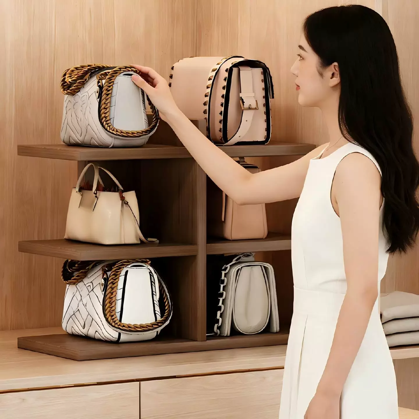 Multi-Layer Handbag Storage Rack Home Entrance Cabinet Wardrobe Organizer Bag Holder Stand Storage Box for Household Use
Multi-Layer Handbag Storage Rack Home Entrance Cabinet Wardrobe Organizer Bag Holder Stand Storage Box for Household Use