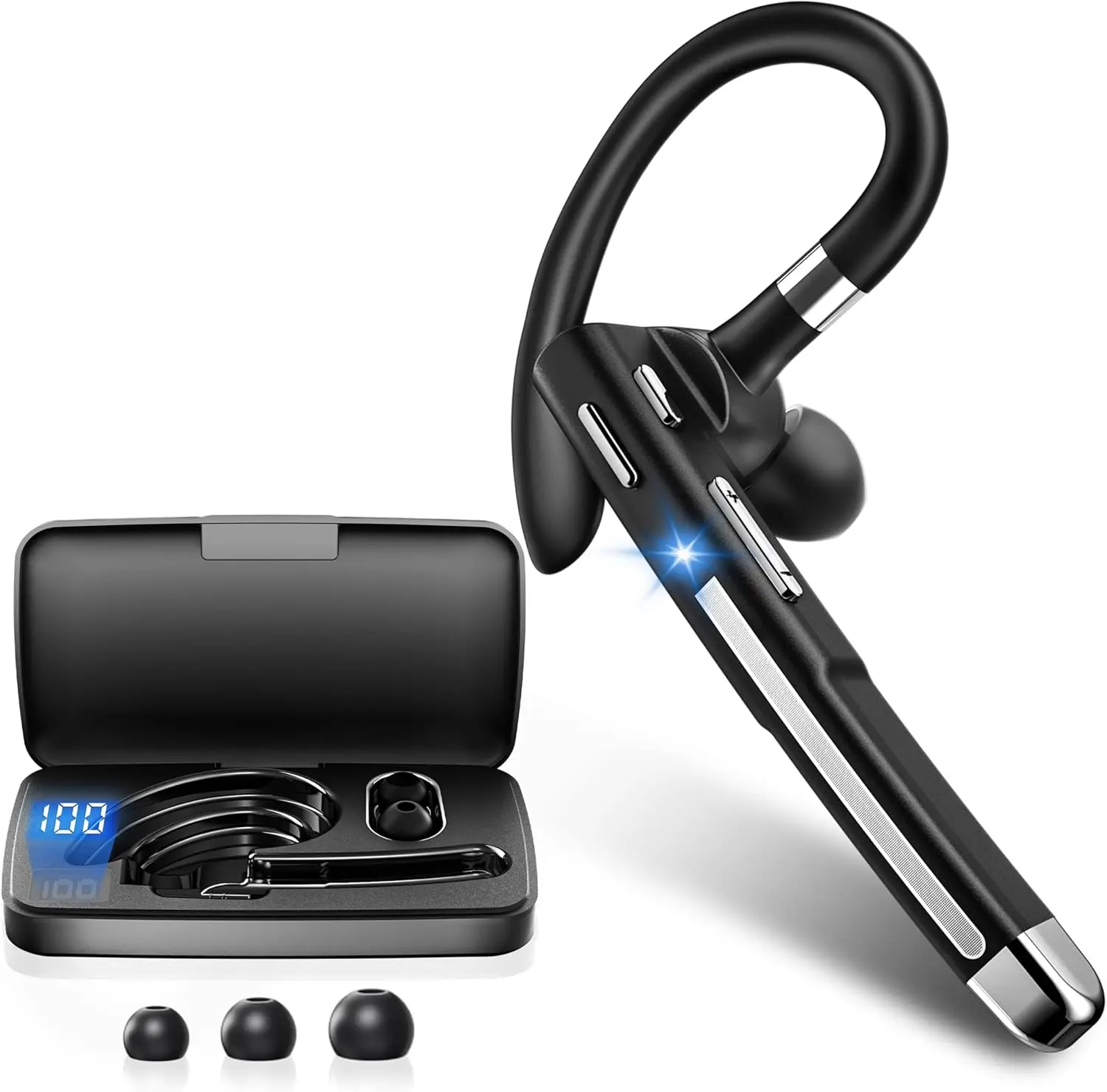 Bluetooth-гарнитура V6.1 с 100 часами работы в режиме разговора, наушники с шумоподавлением CVC8.0 и зарядным кейсом на 500 мАч для работы
Bluetooth-гарнитура V6.1 с 100 часами работы в режиме разговора, наушники с шумоподавлением CVC8.0 и зарядным кейсом на 500 мАч для работы