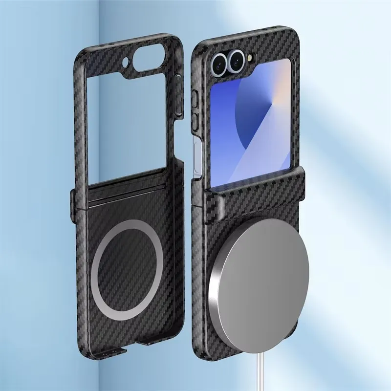 Samsung Galaxy Z Flip 6/5/5G PC Carbon Fiber Texture Magsafe Case Wireless Charging Compatible Hinge Shockproof Protective Cover
Samsung Galaxy Z Flip 6/5/5G PC Carbon Fiber Texture Magsafe Case Wireless Charging Compatible Hinge Shockproof Protective Cover