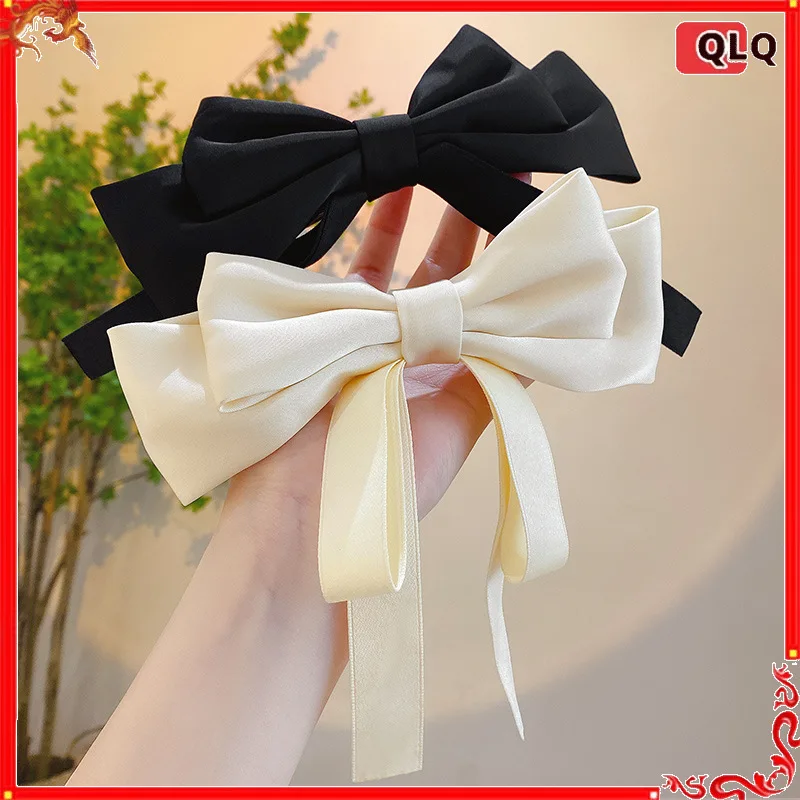 10pc Black Large Bow Hair Clip Long Ribbon Satin Barrettes For Women Back Head Half Up Hair Accessories Engagement Chinese Style
10pc Black Large Bow Hair Clip Long Ribbon Satin Barrettes For Women Back Head Half Up Hair Accessories Engagement Chinese Style