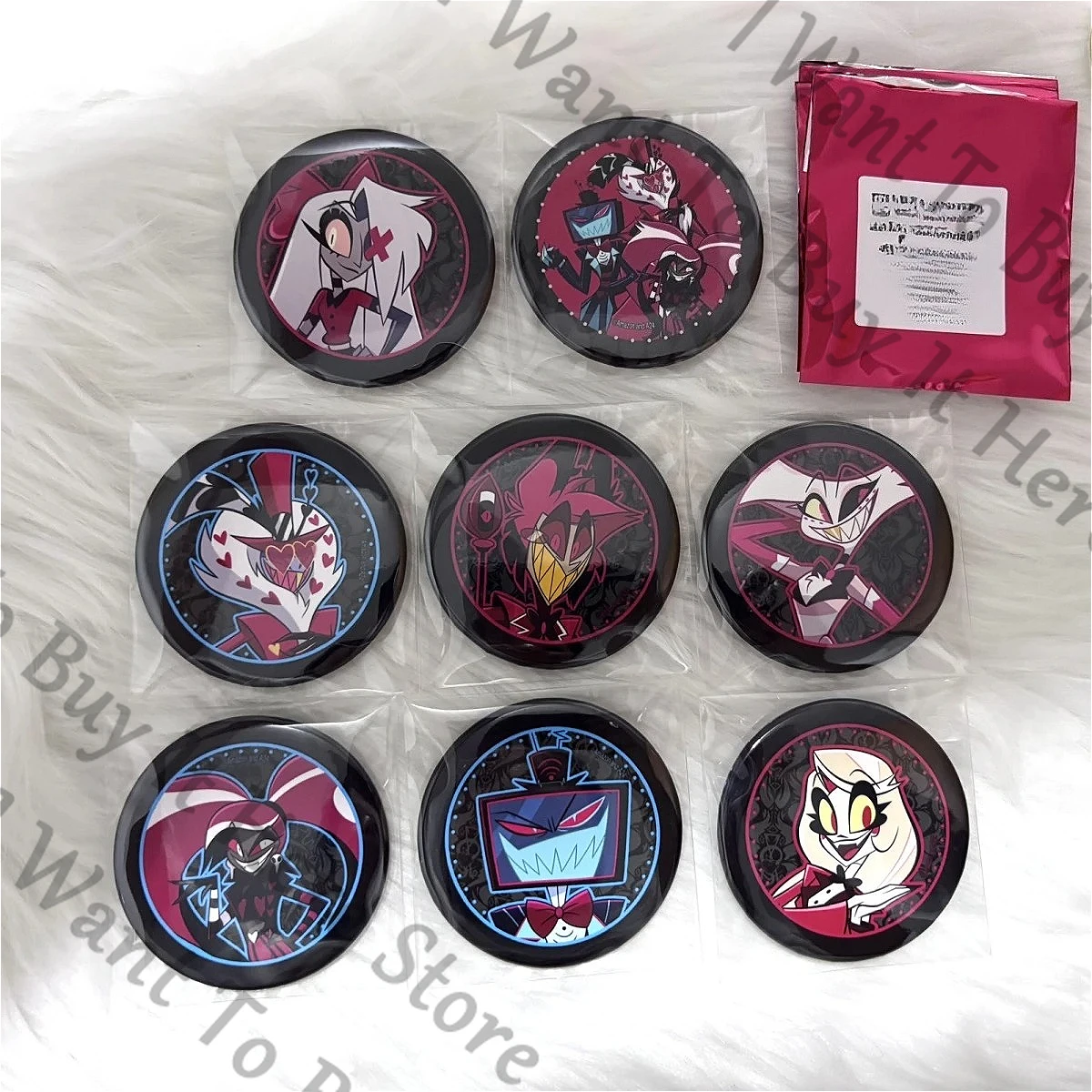 Genuine Anime Hazbin Hotel Alastor Charlie Vaggie Angel Dust Addiction Velvet Vox Val Cosplay Cartoon Badge Emblem Pendants Gift
Genuine Anime Hazbin Hotel Alastor Charlie Vaggie Angel Dust Addiction Velvet Vox Val Cosplay Cartoon Badge Emblem Pendants Gift