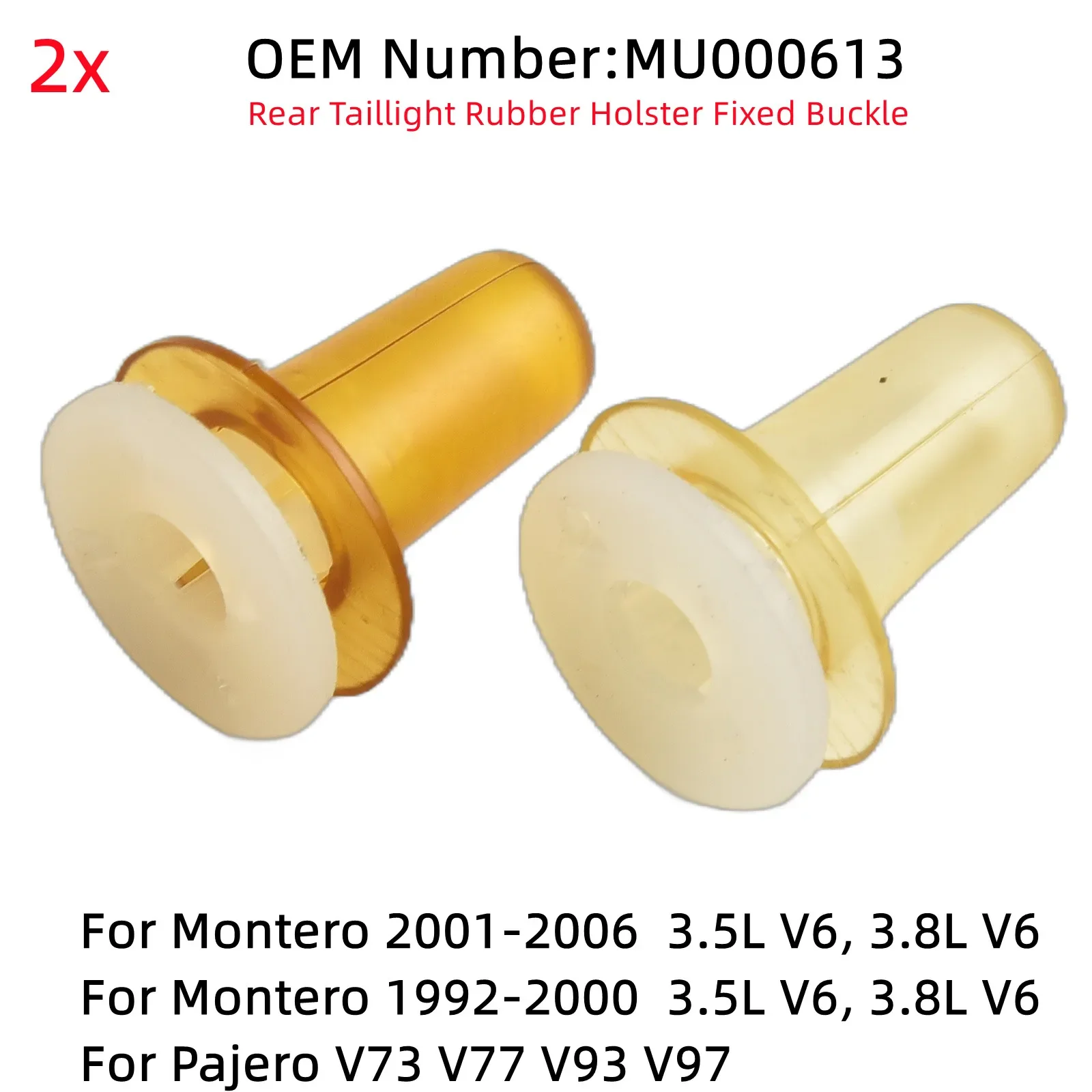 2Pcs Rear Taillight Rubber Buckle For For Pajero Montero V93 V97 Tail Light Fixing Clips, 2 Pieces White,Yellow MU000613
2Pcs Rear Taillight Rubber Buckle For For Pajero Montero V93 V97 Tail Light Fixing Clips, 2 Pieces White,Yellow MU000613