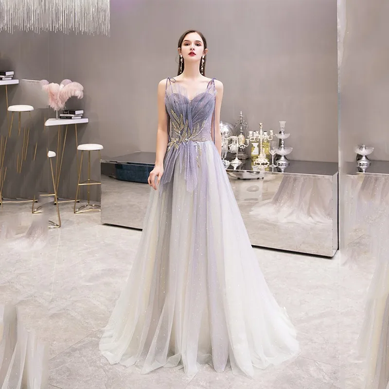 2026 New Summer Women's Gradient Purple Sexy Strap Banquet Evening Dress Fashionable Look Slim Long Mesh Back Strap Dress
2026 New Summer Women's Gradient Purple Sexy Strap Banquet Evening Dress Fashionable Look Slim Long Mesh Back Strap Dress