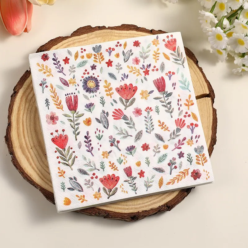 20pcs/pack 33x33cm Flower Paper Napkins Cocktail Wedding Birthday Party Decoration Disposable Kitchen Supplies
20pcs/pack 33x33cm Flower Paper Napkins Cocktail Wedding Birthday Party Decoration Disposable Kitchen Supplies