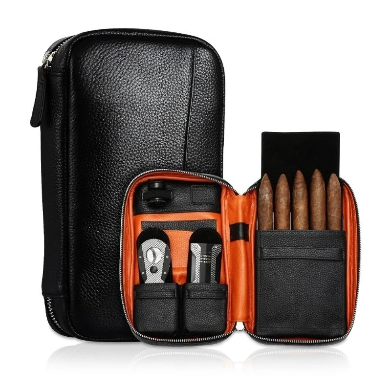 First Layer Cowhide Cigar Box, Moisturizing Box 5 Pcs, Genuine Leather Case, Multi-functional Portable Travel
First Layer Cowhide Cigar Box, Moisturizing Box 5 Pcs, Genuine Leather Case, Multi-functional Portable Travel
