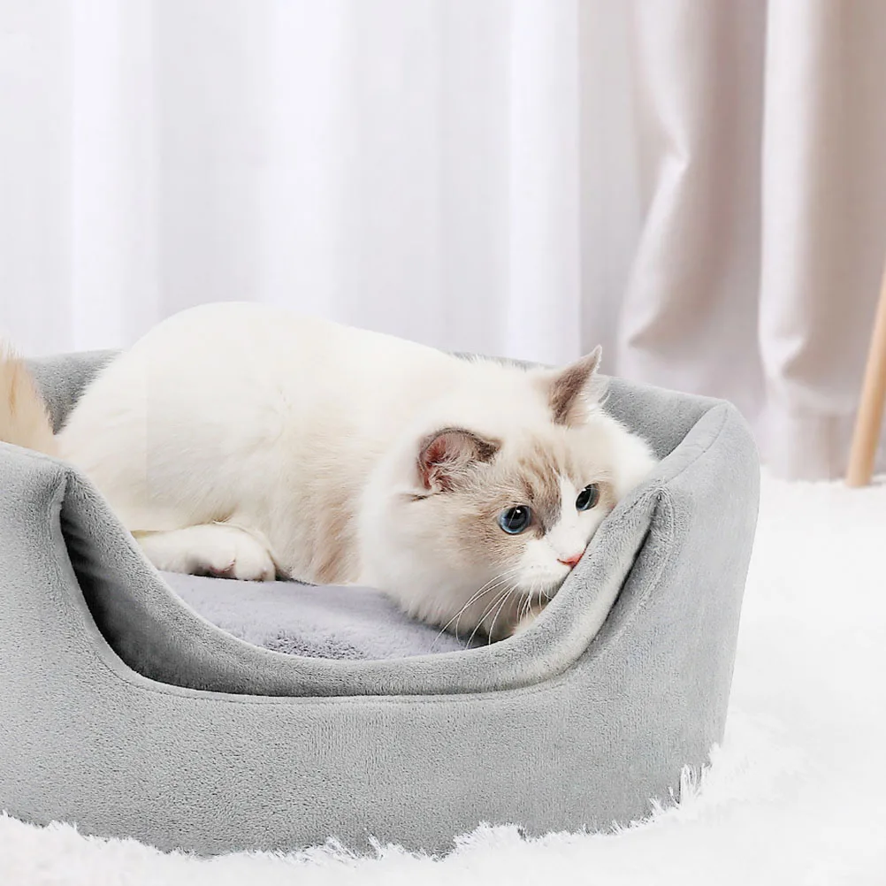 Cat Warm Nest Pet Bed Cushion Kitten Sleeper Light Grey Pearl Cotton Beds for Cats Pet House Winter Comfortable Cat PP Cotton 
Cat Warm Nest Pet Bed Cushion Kitten Sleeper Light Grey Pearl Cotton Beds for Cats Pet House Winter Comfortable Cat PP Cotton