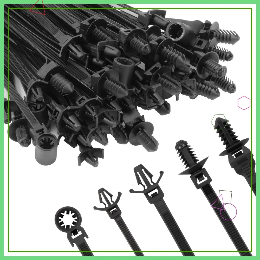 110 PCS Heavy Duty Push Mount Cable Zip Ties Assorted Sizes, Black Self-Locking UV Resistant Wire Ties for Indoor & Outdoor Use
110 PCS Heavy Duty Push Mount Cable Zip Ties Assorted Sizes, Black Self-Locking UV Resistant Wire Ties for Indoor & Outdoor Use