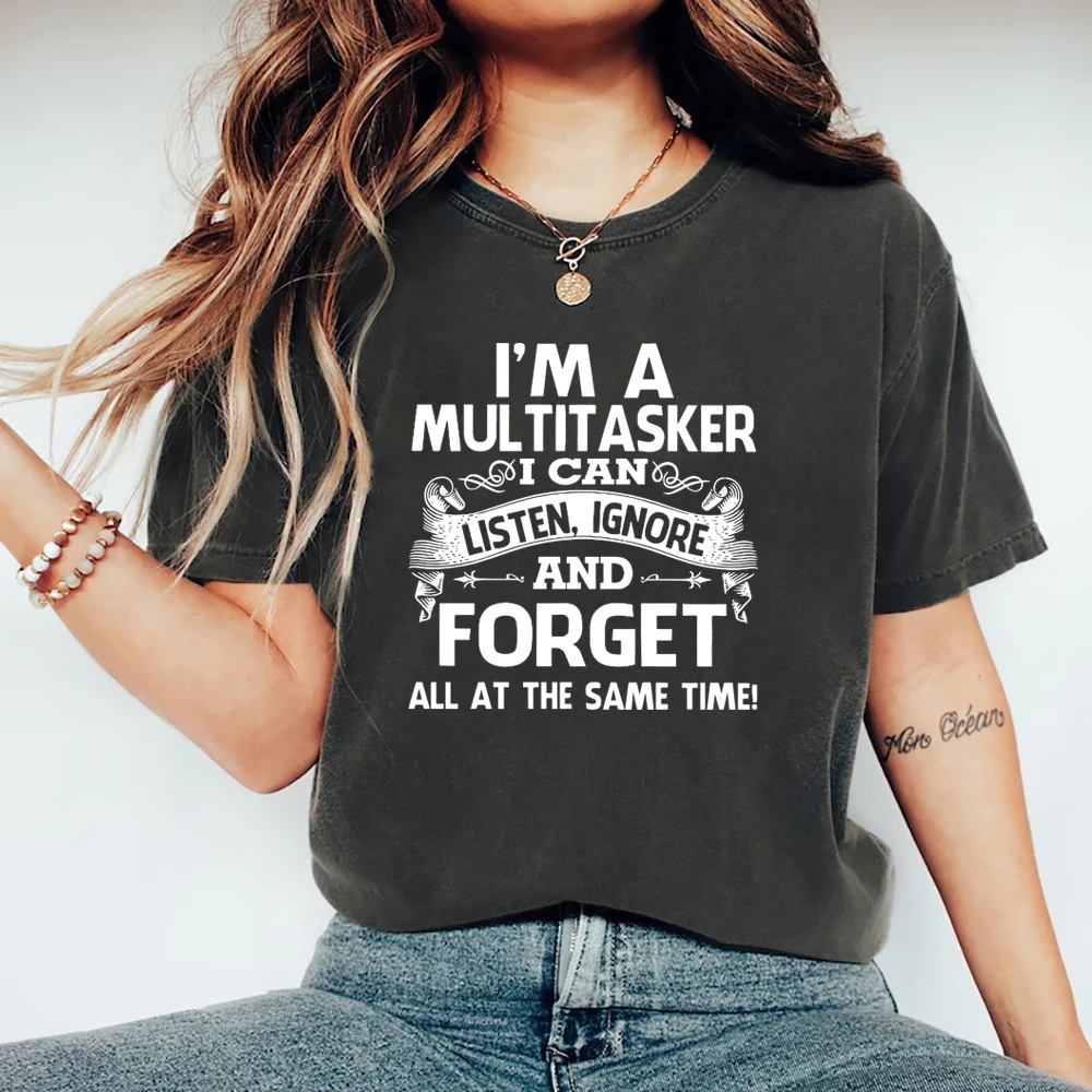 Funny Saying I'm A Multitasker I Can Listen Ignore and Forget T Shirt Sarcastic T-Shirt Dark Humor Shirt Woman Graphic Tees Tops
Funny Saying I'm A Multitasker I Can Listen Ignore and Forget T Shirt Sarcastic T-Shirt Dark Humor Shirt Woman Graphic Tees Tops