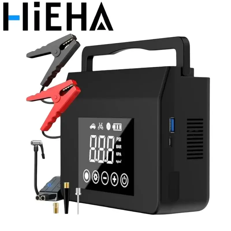 【Hieha】Portable Car Jump Starter with Air Compressor, Capapro 4000A Fast Battery Jump Starter Charger with Digital Tire Inflator
【Hieha】Portable Car Jump Starter with Air Compressor, Capapro 4000A Fast Battery Jump Starter Charger with Digital Tire Inflator