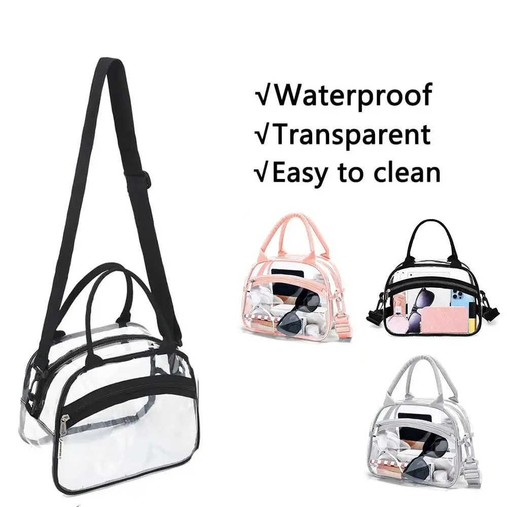 Zipper Transparent Crossbody Bag Waterproof with Adjustable Strap Hand-held Wash Bag PVC Large Capacity Clear Shoulder Bag Women
Zipper Transparent Crossbody Bag Waterproof with Adjustable Strap Hand-held Wash Bag PVC Large Capacity Clear Shoulder Bag Women