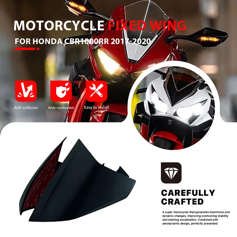 Motorcycle Fixed Wing Spoiler Fairing For Honda CBR1000RR CBR 1000 RR 2017-2020 ABS Plastic Aerodynamic Wing Side Winglet Parts
Motorcycle Fixed Wing Spoiler Fairing For Honda CBR1000RR CBR 1000 RR 2017-2020 ABS Plastic Aerodynamic Wing Side Winglet Parts