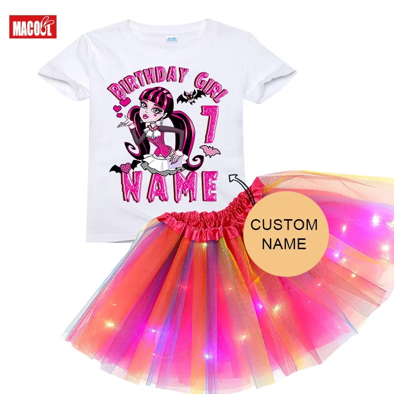 Girls Birthday Set Monster Tshirt Tutu Sets Led Light Dress Kids Suit Baby Outfit Clothes Sets Skirt Girls Clothes 6 Years Shirt
Girls Birthday Set Monster Tshirt Tutu Sets Led Light Dress Kids Suit Baby Outfit Clothes Sets Skirt Girls Clothes 6 Years Shirt