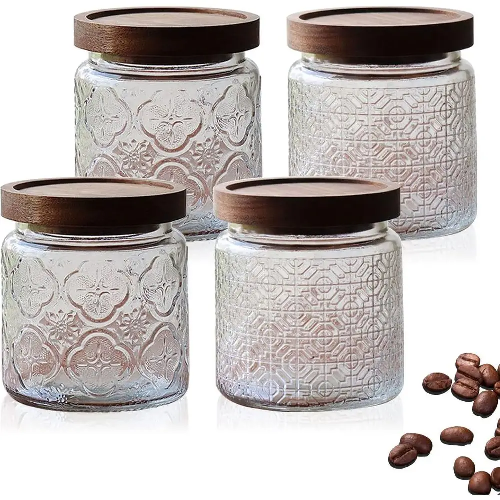 Airtight 4-Piece Clear Glass Food Storage Container Set with Wooden Lids - 450ml Square Jars for Snacks, Spices, and More
Airtight 4-Piece Clear Glass Food Storage Container Set with Wooden Lids - 450ml Square Jars for Snacks, Spices, and More