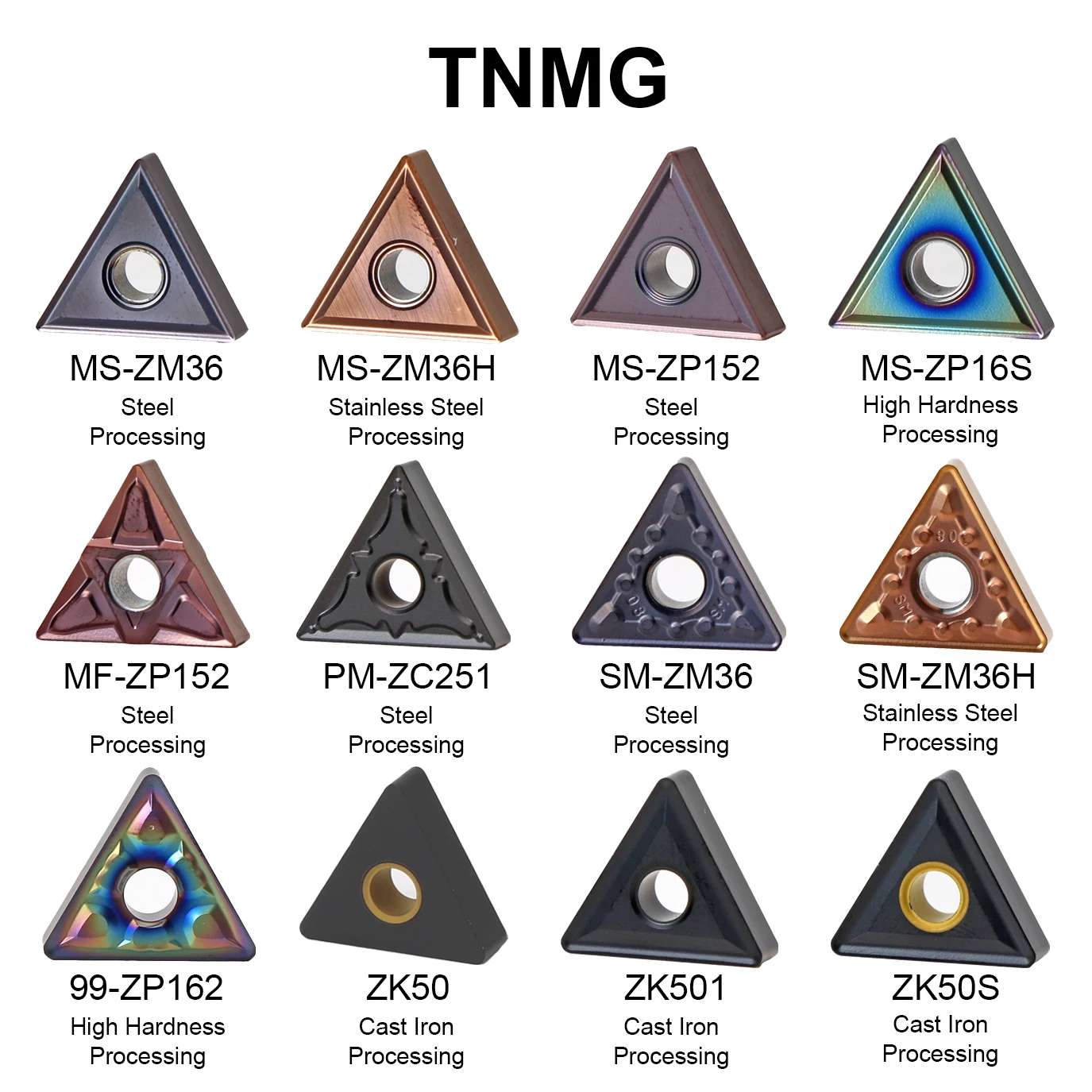 MZG 10pcs TNMG160404 TNMG160408 TNMG160412 43/AM ZC32S External Turning Tools For Steel Metal TNMG Carbide Turning Insert
MZG 10pcs TNMG160404 TNMG160408 TNMG160412 43/AM ZC32S External Turning Tools For Steel Metal TNMG Carbide Turning Insert
