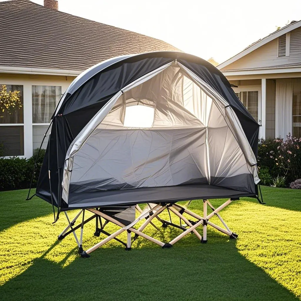Portable, Easy-to-Set-Up Off Ground Camping Tent for Hiking, Waterproof Material, ,Lightweight and Portable,Excluding bed
Portable, Easy-to-Set-Up Off Ground Camping Tent for Hiking, Waterproof Material, ,Lightweight and Portable,Excluding bed