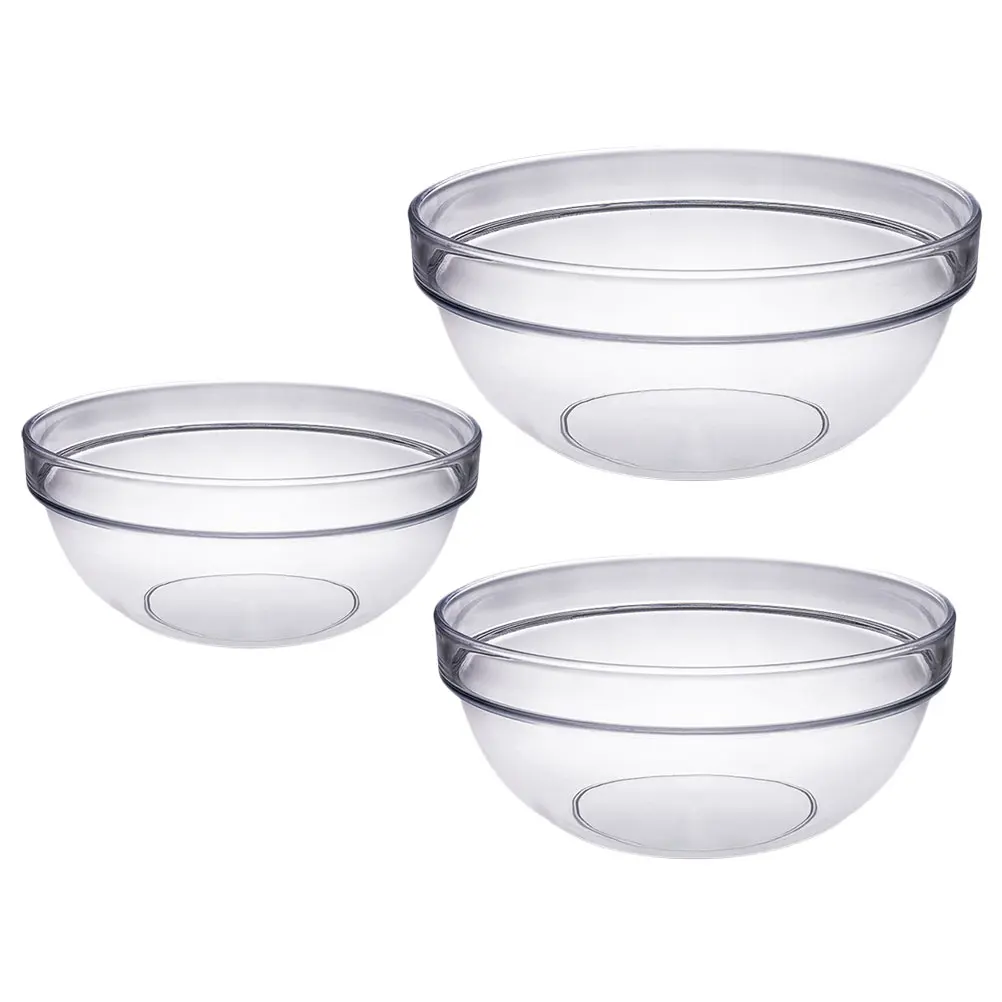 3 Pcs Transparent Salad Bowl Kitchen Supply Fruit Holder Food Vegetable Container Easy Clean Home Restaurant
3 Pcs Transparent Salad Bowl Kitchen Supply Fruit Holder Food Vegetable Container Easy Clean Home Restaurant