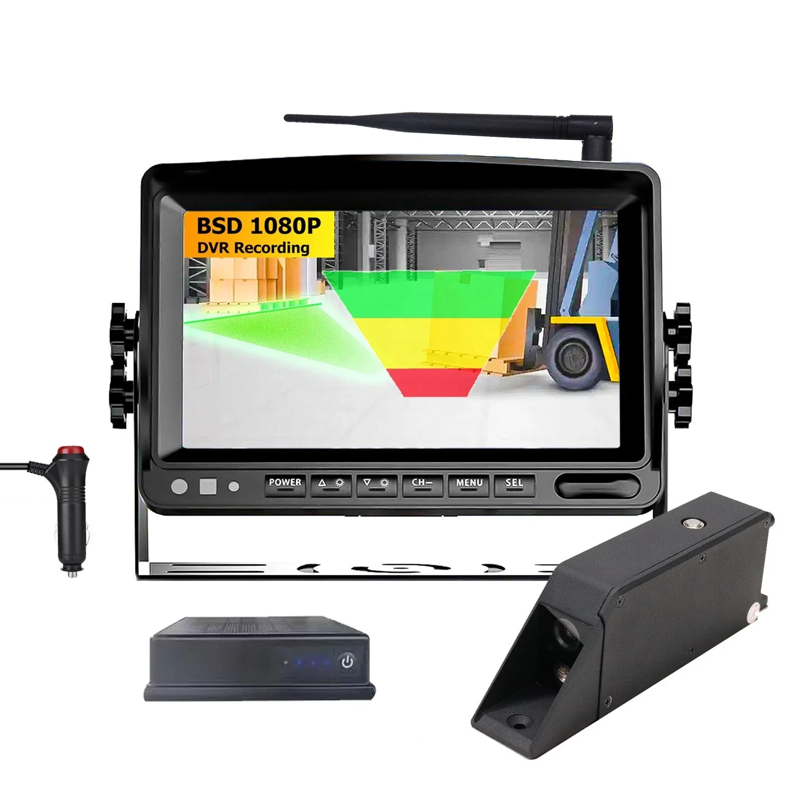 IPoster 7in 4ch Wireless AHD IPS Monitor DVR AI Bsd IP68 Solar 9600mah Magnetic Battery Built-in Forklift Laser Light Camera Kit
IPoster 7in 4ch Wireless AHD IPS Monitor DVR AI Bsd IP68 Solar 9600mah Magnetic Battery Built-in Forklift Laser Light Camera Kit