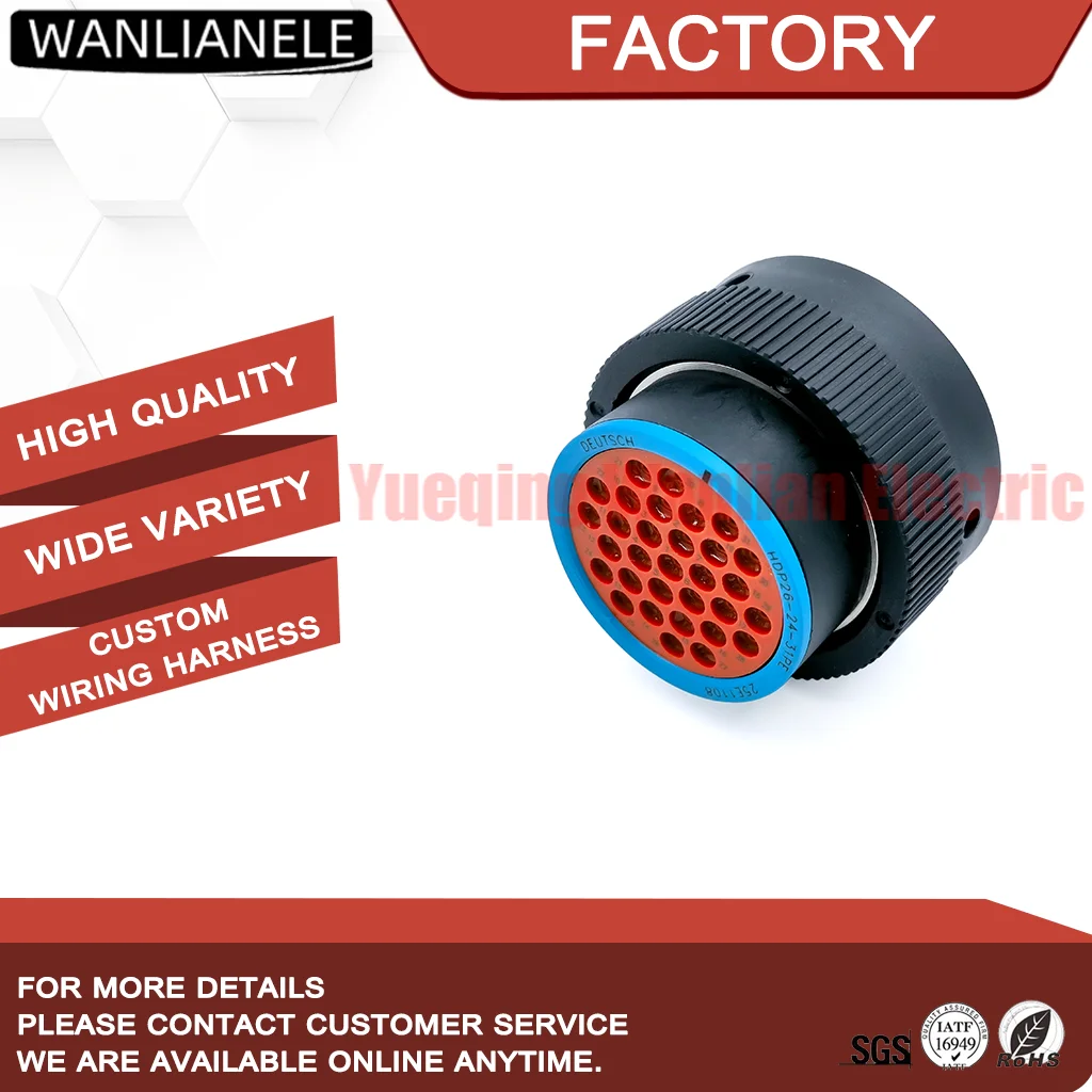 TE Deutsch HDP26-24-31PE HDP20 31Pin Circular Connector Plug Housing IP68 Waterproof For Male Pins Free Hanging Automotive
TE Deutsch HDP26-24-31PE HDP20 31Pin Circular Connector Plug Housing IP68 Waterproof For Male Pins Free Hanging Automotive