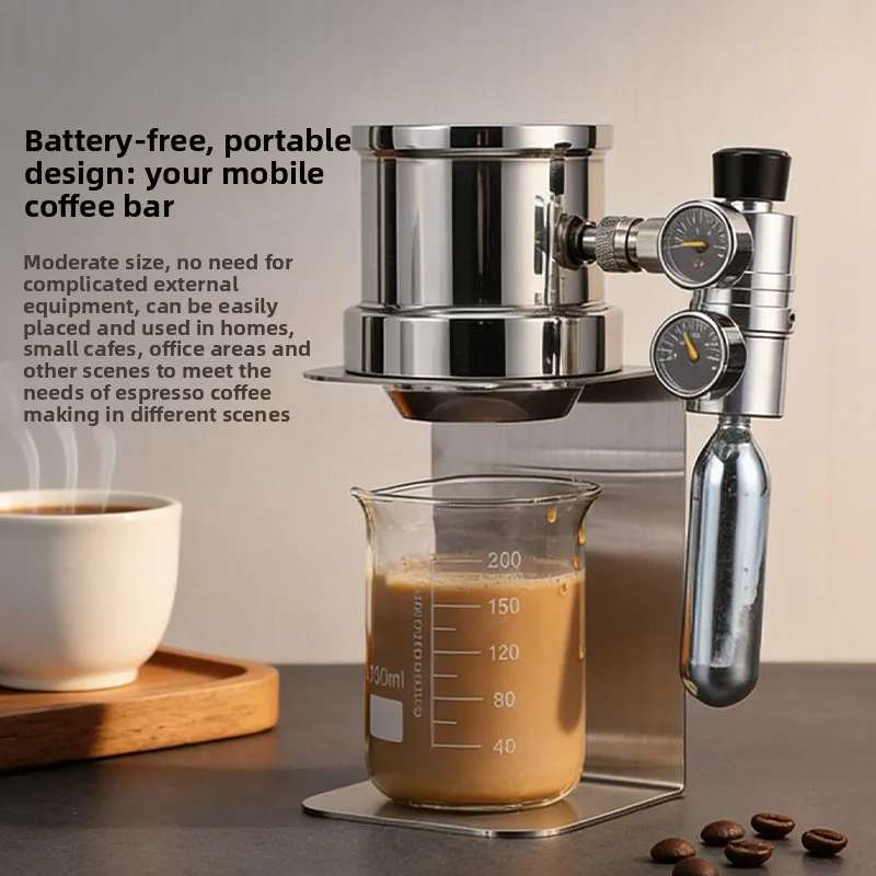 Pneumatic coffee machine, household dual pressure gauge, manual air flushing machine, non electric espresso machine
Pneumatic coffee machine, household dual pressure gauge, manual air flushing machine, non electric espresso machine