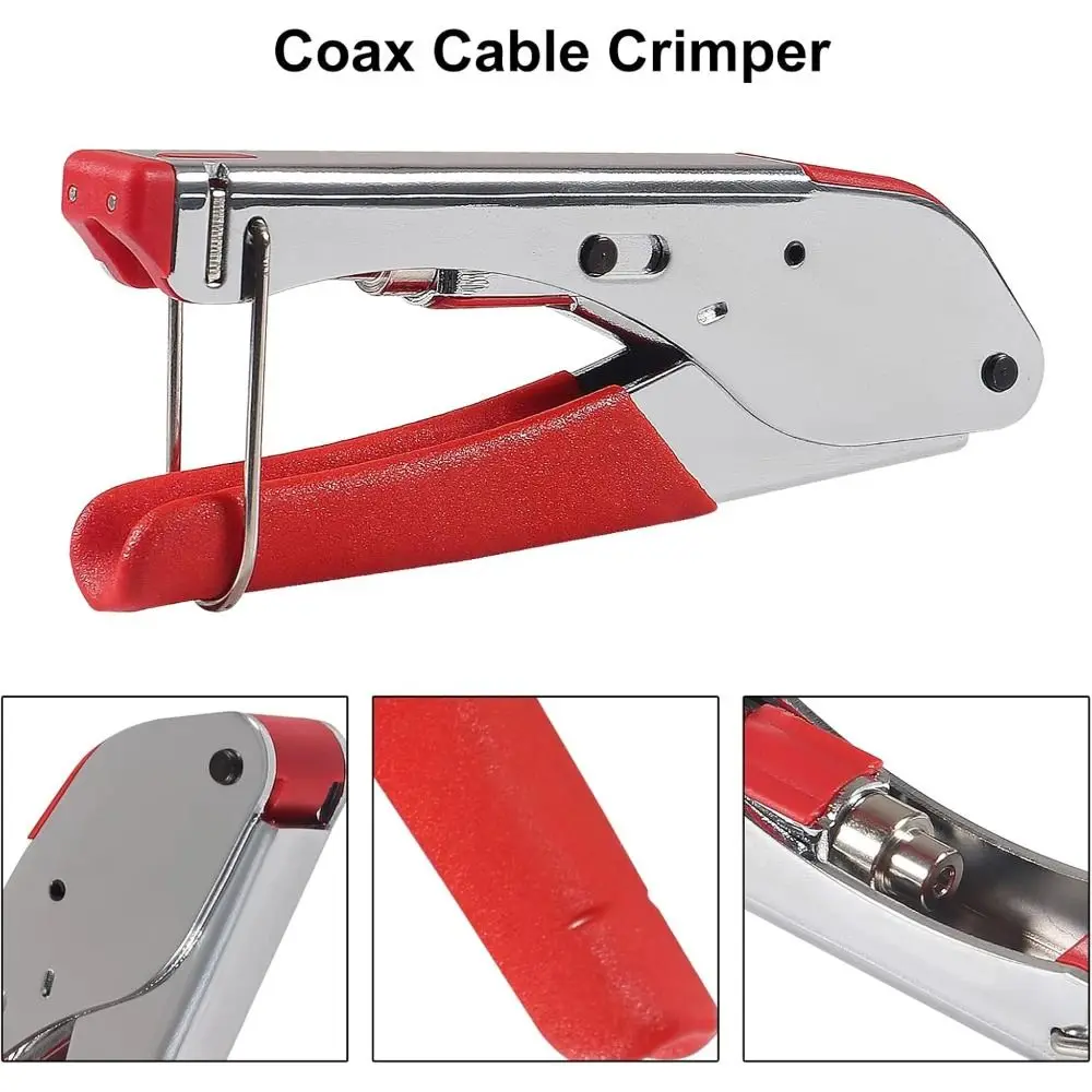 Carbon Steel Coax Cable Crimper Wear-Resistant Multifunctional Wire Stripper Tools Set Coax Cable Extend
Carbon Steel Coax Cable Crimper Wear-Resistant Multifunctional Wire Stripper Tools Set Coax Cable Extend