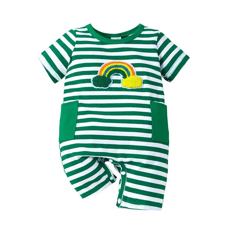 Newborn Baby Boys Girls Romper Casual Short Sleeve Rainbow Embroidery Jumpsuit Spring Summer Bodysuit
Newborn Baby Boys Girls Romper Casual Short Sleeve Rainbow Embroidery Jumpsuit Spring Summer Bodysuit