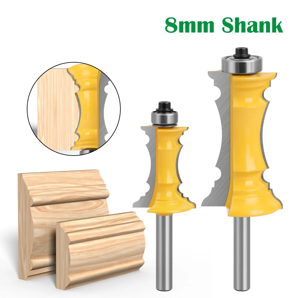 1PC 8MM Shank Milling Cutter Wood Carving Mitered Door Drawer Molding Router Bits Handrail Line Tenon Milling Cutter Woodworking
1PC 8MM Shank Milling Cutter Wood Carving Mitered Door Drawer Molding Router Bits Handrail Line Tenon Milling Cutter Woodworking