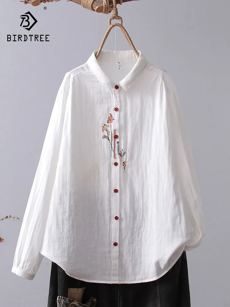 New 2025 Autumn Cotton Yarn Long Sleeve Shirt, Women Turn-down Collar Embroidery, Mori Girl Casual Soft Loose Blouse T58418CC
New 2025 Autumn Cotton Yarn Long Sleeve Shirt, Women Turn-down Collar Embroidery, Mori Girl Casual Soft Loose Blouse T58418CC