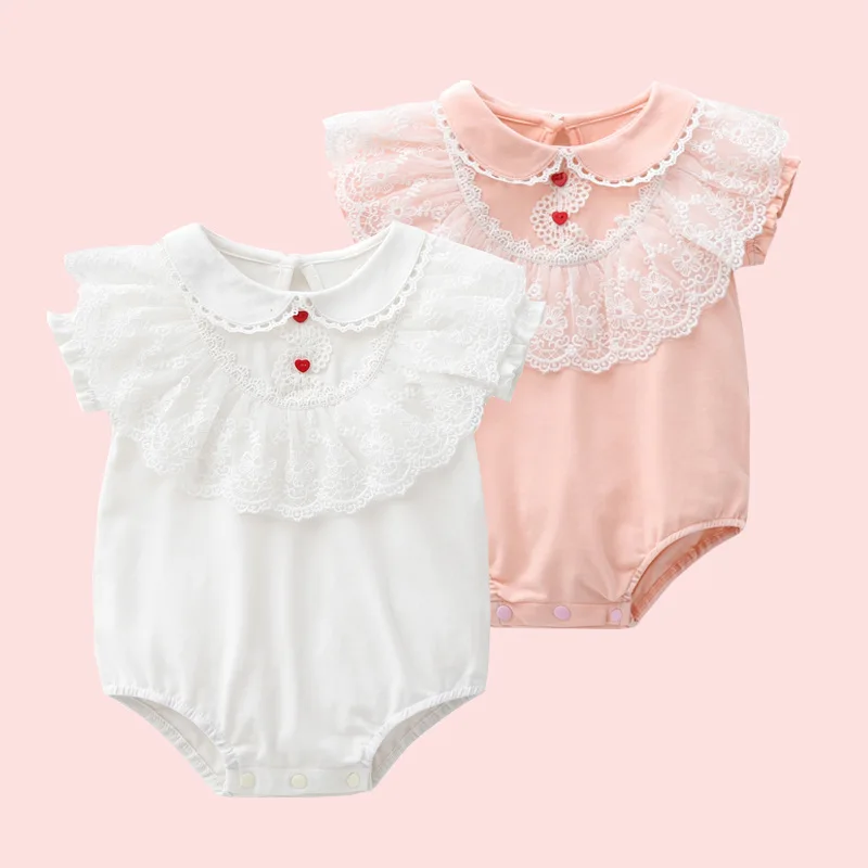 ZOETOPKID Summer Short Sleeve Newborn Clothes Baby Girl Rompers Princess Lace Collar Girls Jumpsuit Cute Bodysuit
ZOETOPKID Summer Short Sleeve Newborn Clothes Baby Girl Rompers Princess Lace Collar Girls Jumpsuit Cute Bodysuit