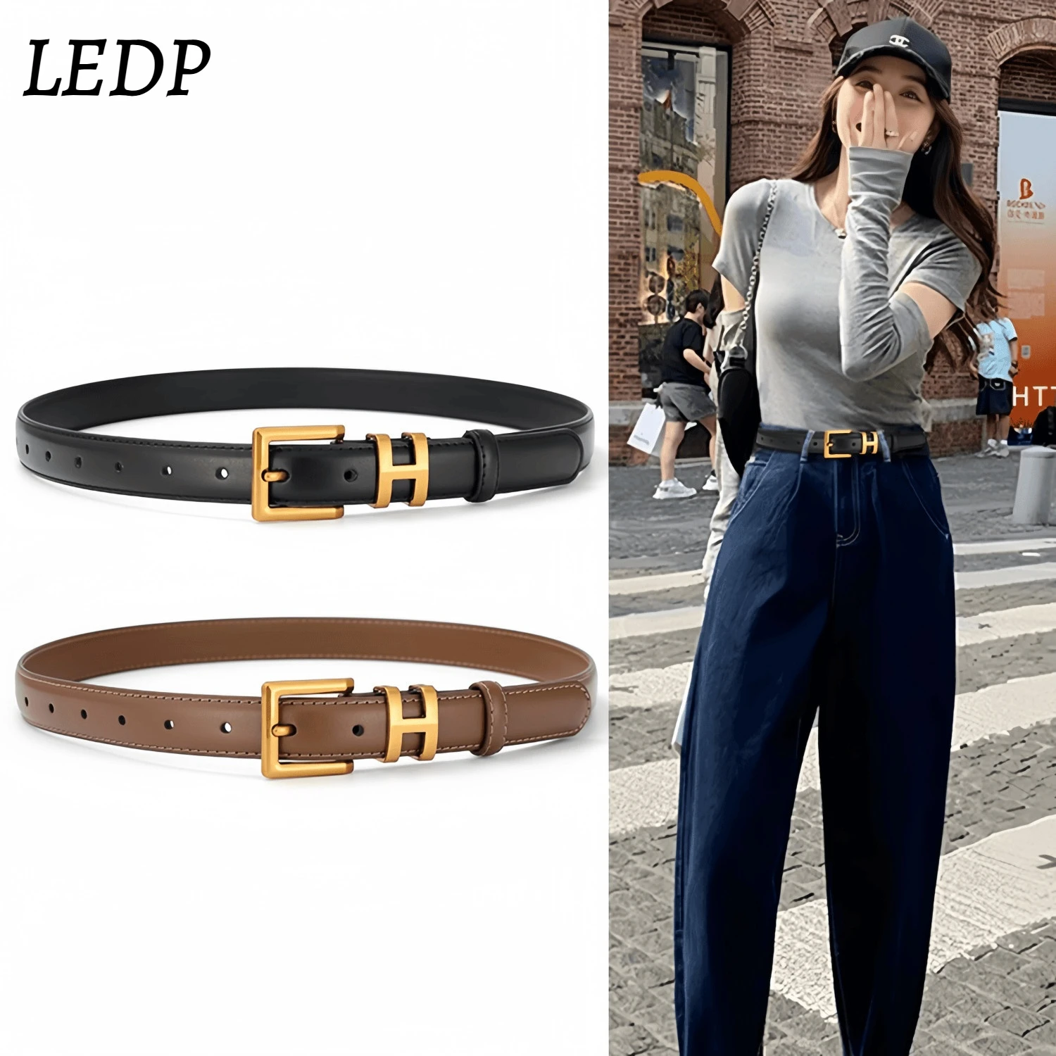 2026 Bestselling Women’s Genuine Leather Belt – 2.3cm Slim, Classic Metal Pin Buckle (Matte Gold), Retro Luxury, Designer Style,
2026 Bestselling Women’s Genuine Leather Belt – 2.3cm Slim, Classic Metal Pin Buckle (Matte Gold), Retro Luxury, Designer Style,